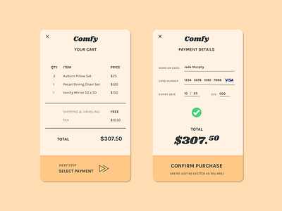 mobile check-out checkout checkout process daily ui dailyui dailyui 002 dailyuichallenge design figma mobile app mobile design mobile ui ui