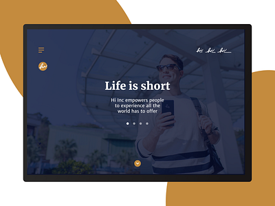 Hi Inc Homepage app concept branding case study concept concepts graphicdesign re brand redesign ui vector web webdesign