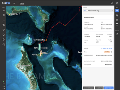 Fleet management - tracking cartography fleet management map marine mariners maritime route service experience ships tracking ux vessel windows