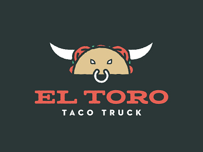 El Toro bull bull logo daily logo daily logo design dailylogochallenge food truck graphic design illustration logo design mexican food taco taco logo tacos toro