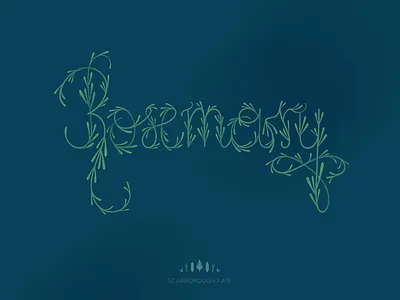 Scarborough fair #3: Rosemary floral lettering rosemary typography