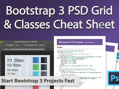 Bootstrap 3 Grid Template PSD