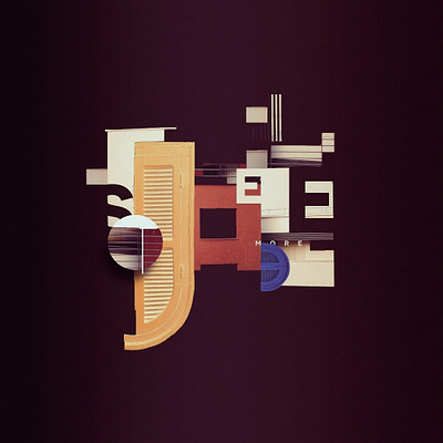 SEE MORE collage collage art design typography art