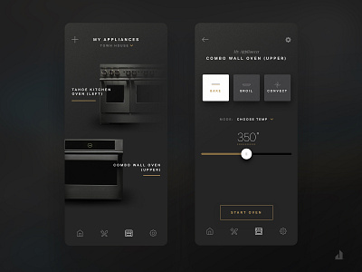 JennAir Appliance Control anml app design connected cooking connected devices connected home cooking app food app interaction ios luxury product smart home ui ux