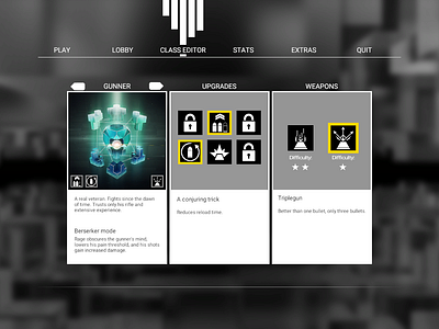 Deployment main menu UI design ux