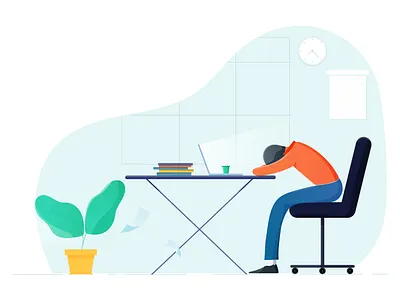 Overtime flat flat illustration illustration overtime vector