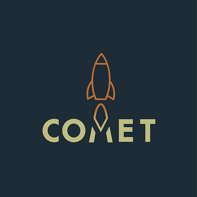 #1 daily logo challenge comet dailylogochallenge dailylogodesign design logo logotype rocketship space spaceship