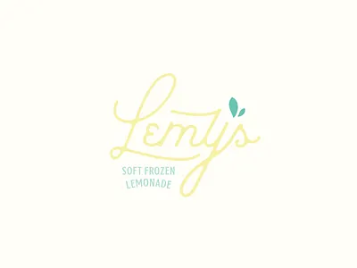 Lemy's Script Logo branding design food truck lemonade lettering logo typography
