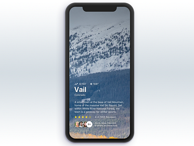 Mobile Travel App app clean colorado ios iphone landscape mobile mobile app mountain simple travel trip ui ux