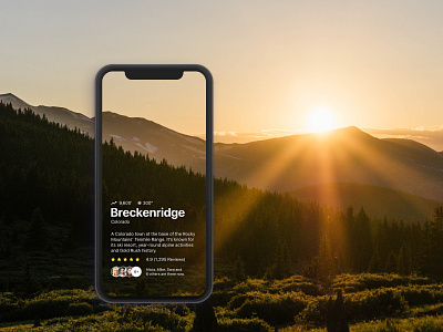 Mobile Travel App app clean colorado ios iphone landscape mobile mobile app mountain simple travel trip ui ux