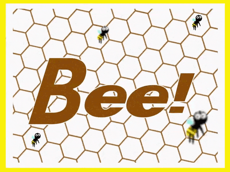 Beezzz 2d abelha animation bee gif honey motion motion design yellow
