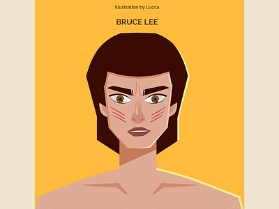 Bruce Lee design illustration movie vector