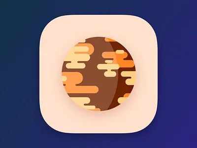 App Icon Mars app app icon design dailyui dailyui 005 icon kurzgesagt mars planet space