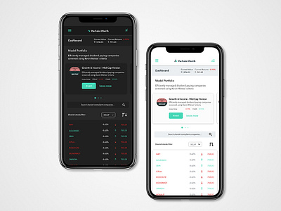Stock market app dasboard adobexd appdesign stockmarket stocks uiux uiuxdesign