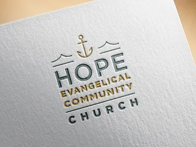 Hope Church Logo anchor anchor design branding church logo church logo design church logos design graphic design hope logo logo design mockup