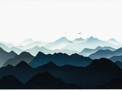 Mountain range illustration 插图 设计