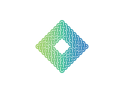 Rhombus Logo abstract design diamond geometric intersecting knot line logo logomark mark mathematical monoline rhombus square symmetrical topology vector