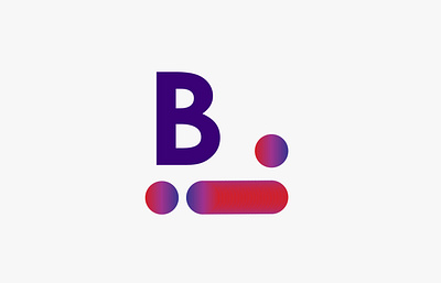 Bounce Logo b bounce bouncing ball brand branding circle gradient lettering minimal simple