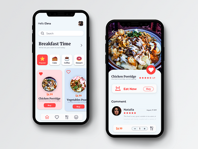 Breakfast Time 🥓 app app concept breakfast clean color colorful concept dashboard design design app illustration inspiration iphone mobile style time today ui ui design work