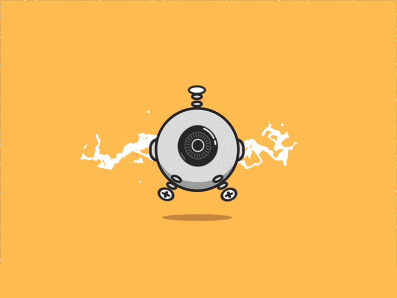 Let's go！Magnemite！ animation cycle illustration lovely pokémon run
