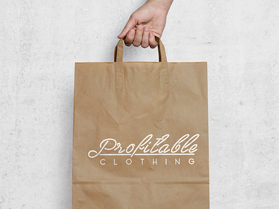 Profitable Clothing branding design flat icon logo logo a day logo design logo designer logo mark logos logotype typography wordmark