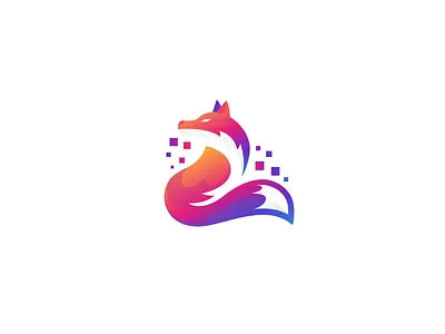 Digital Pixel Fox Logo Design animal animal logo digital digital fox digital logo fox fox logo foxes foxlogo foxvector logo logodesign modern modern logo pixel pixels technology