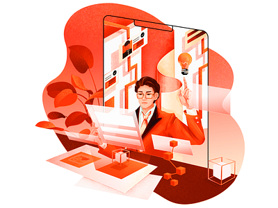 Rational-emotional illustration-01 art color design illustration illustrations style ui ux