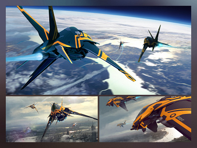 Space Fighter concept. aircraft conceptart fighter modeling photobash space spaceship storyboard