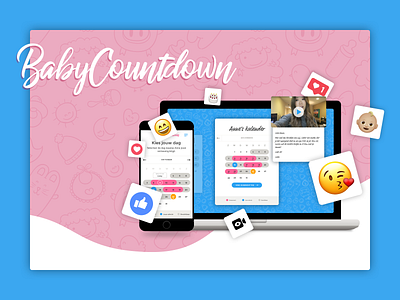 Babycountdown branding sketch ui visual design