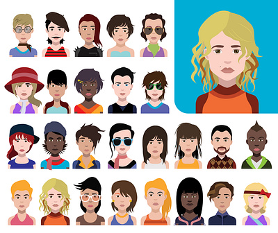 Avatars (high quality avatars) avatar design icon illustration vector