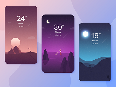 weather app design illustration ui ux weather 插图 设计