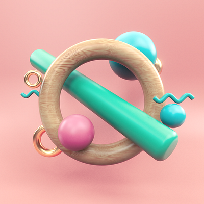 Abstract 3d c4d cinema4d color colorful concept design illustration pastel pastel color redshift render