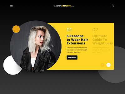 Hero Image Banner banner black design flat interface online spotlight theme ui website yellow