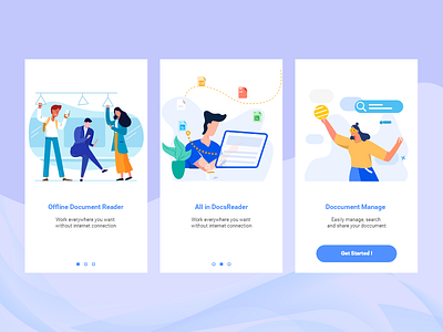 Reader-onboadingapp animation app design illustration ui ux