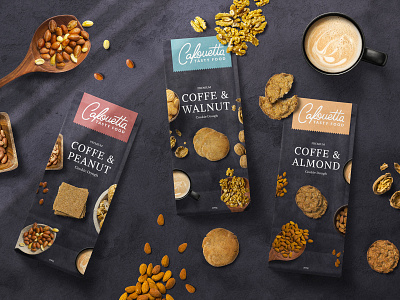 Cafouetta Cookie Dough Packaging Design design foods graphic illustration mockup package design paper pauch presentation design print design retouching typography