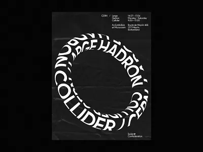 Large Hadron Collider layout layoutdesign minimal poster print type typography