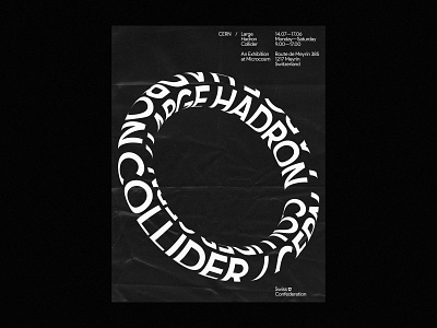 Large Hadron Collider layout layoutdesign minimal poster print type typography