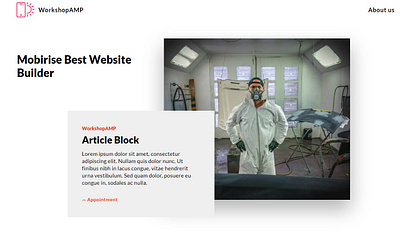 Mobirise Best Website Builder — Article Block WorkshopAMP bootstrap html5 illustration mobile responsive webdesign webdevelopment website website builder website maker