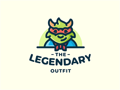 The Legendary Outfit badge bandage character hero horns logo logo design monster superhero