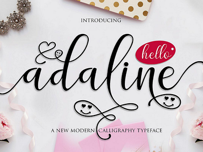 Adaline script calligraphy font advertising beautiful brand branding brushlettering bundle calligraphy callygraphy christmas design font fontbundles graphics illustration label banner mrletters wedding lettering art letterings logo product vector script