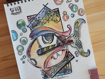 Colorfull fish... art doodle drawing graphicdesign illustration