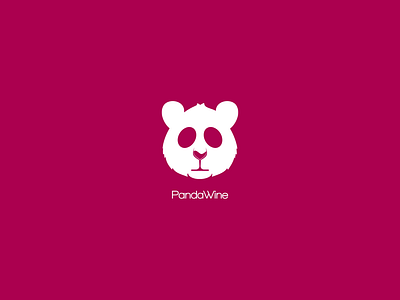 PandaWine animal design illustration logo panda vector wine