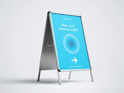 Mentell A-Board brand brand identity branding design display display ad illustration logo print sign signage typography vector wayfinding