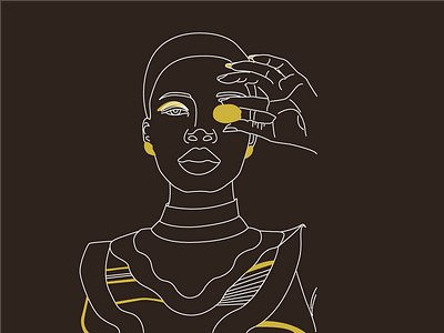 Girl 05 accent africa dark giraffe girl illustration girls illustration lineart yellow black