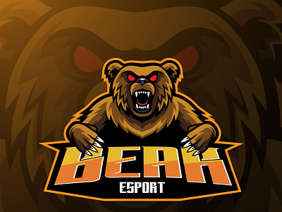 Bear sport mascot logo design animal logo bear branding design esport game design graphic design illustration logo mascot logo