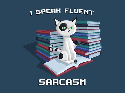 Plains & Pixels - I Speak Fluent Sarcasm Pixel Art design designer illustration illustrator pixel pixel art pixelart