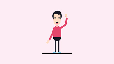 Man :D background character design flat illustration ui vector