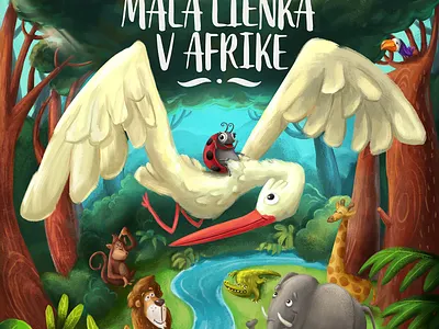 Little ladybug discovering Africa animals children book children book illustration illustration ladybug