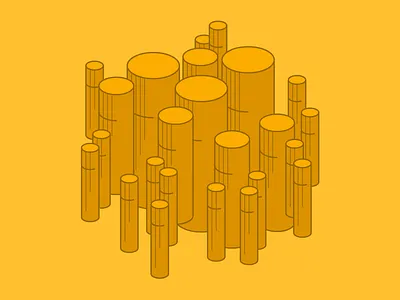 Sound Tubes branding illustration isometric vector