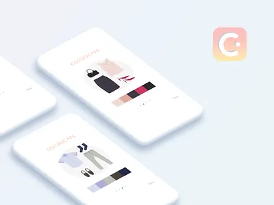 Welcome screen - Color scan color palettes illstration landing page landing page design user journey welcome page welcome shot